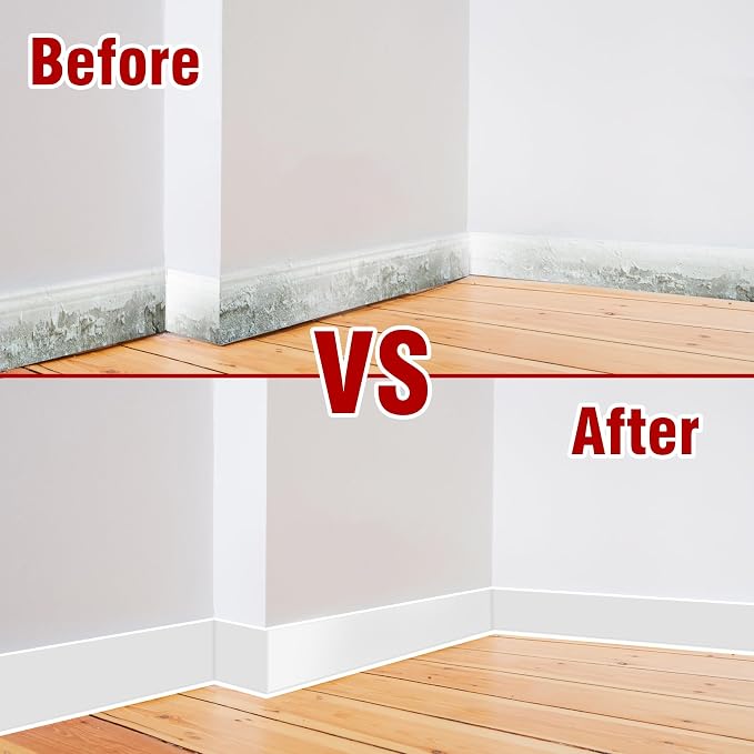 Vinyl Baseboard Molding Trim 4 Inch x 80 Feet Peel and Stick Baseboard Trim - Image 4
