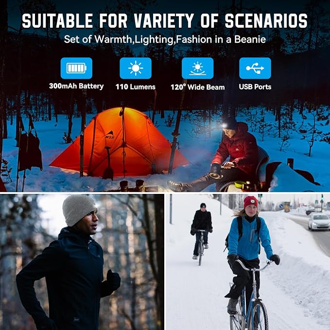 Christmas Stocking Stuffers for Men Adults, Beanie Hats - Image 3