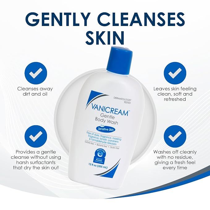 Vanicream Gentle Body Wash, 12 Fl Oz, Formulated without Common Irritants - Image 5