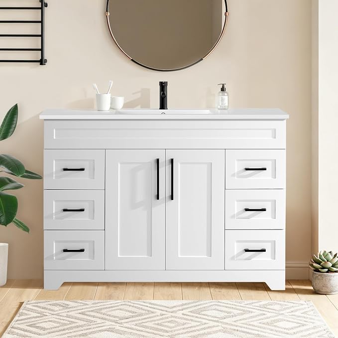 48” Luxurious Bathroom Vanity by BUPWHEK