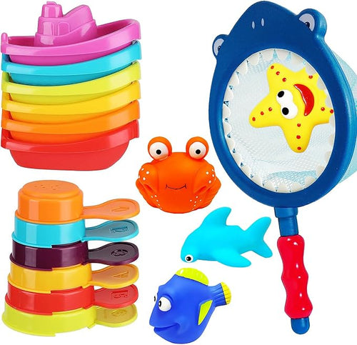 17 PCS Baby Bath Toys for Kids Ages 1-3, Mold Free No Hole Bathtub Toys by Unknown