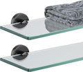 JQK Bathroom Glass Shelf Oil Rubbed Bronze, Tempered Glass Shower Storage 16 by by Homeimprovement