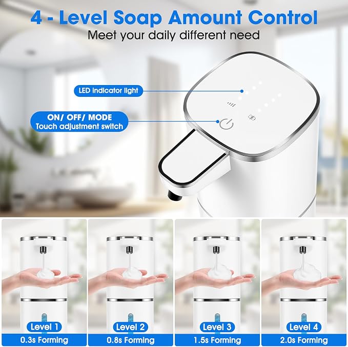 Automatic Foaming Soap Dispenser, Touchless Soap Dispenser, 13.5oz/400ml - Image 3