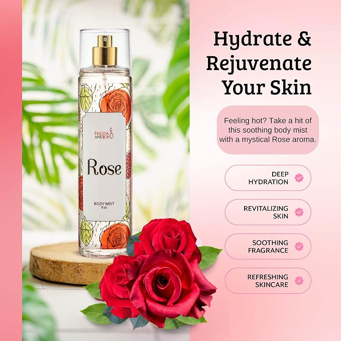 Freida and Joe Rose Elegance Fine Fragrance Body Mist Spray Capturing Timeless - Image 2
