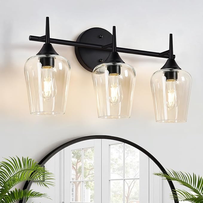 2025 Upgrade 3-Light Bathroom Light Fixtures, 19.5 Inch Bathroom Lighting by Bathroomlightfixtures