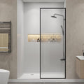 Dimaris Shower Door 30" X 78" Tempered Fluted Glass Framed Shower Screen Shower by BathHomeExpert