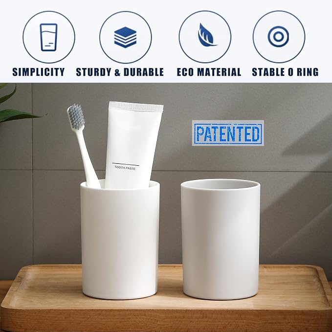 Bathroom Tumbler Cup 10.5oz Reusable Unbreakable Toothbrush Cup 300ml Mouthwash - Image 6