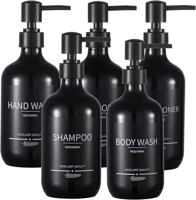 Shampoo and Conditioner Dispenser16.9oz Refillable Shampoo and Conditioner by MithrgrousLife