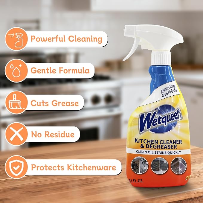 WETQUEEN All Purpose Cleaner Spray, Heavy Duty Kitchen Degreaser Foam Spray - Image 4
