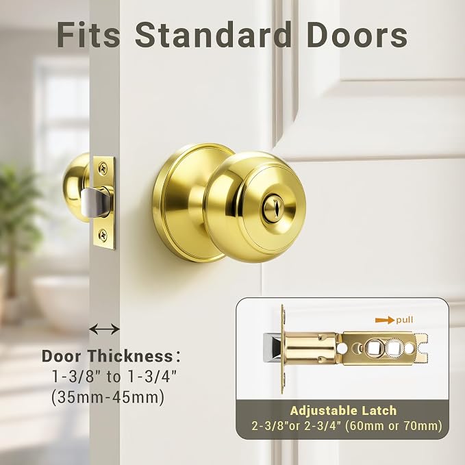 KNOBWELL 10 Pack Privacy Door Knob - Image 5