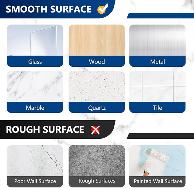 4 Pack Shower Shelf Adhesive Replacement, No Drilling Transparent Adhesive - Image 5