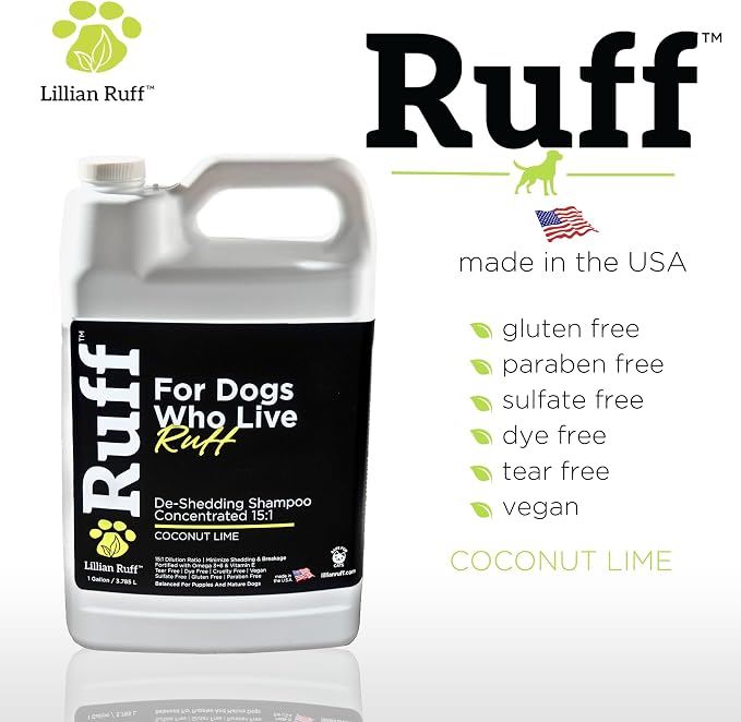 Ruff by Lillian Ruff 15:1 Concentrated Deshedding Dog Shampoo –Professional - Image 5
