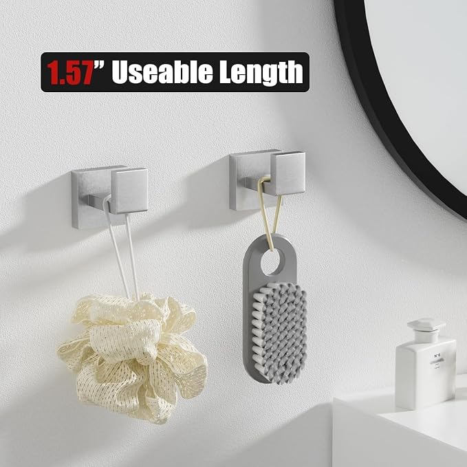 15-Piece Brushed Nickel Bathroom Accessories Set – 23.6" Towel Bar, Towel Ring - Image 6