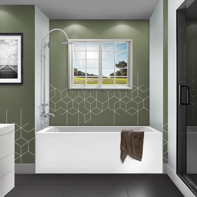 Fine Fixtures Acrylic, Fiberglass Alcove Soaking Bathtub - Image 11