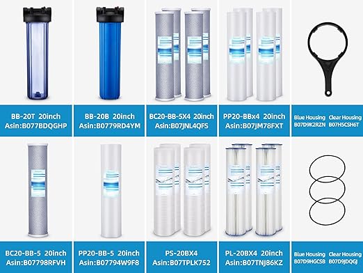 Geekpure 20 Inch Clear Whole House Water Filter Housing - Image 6