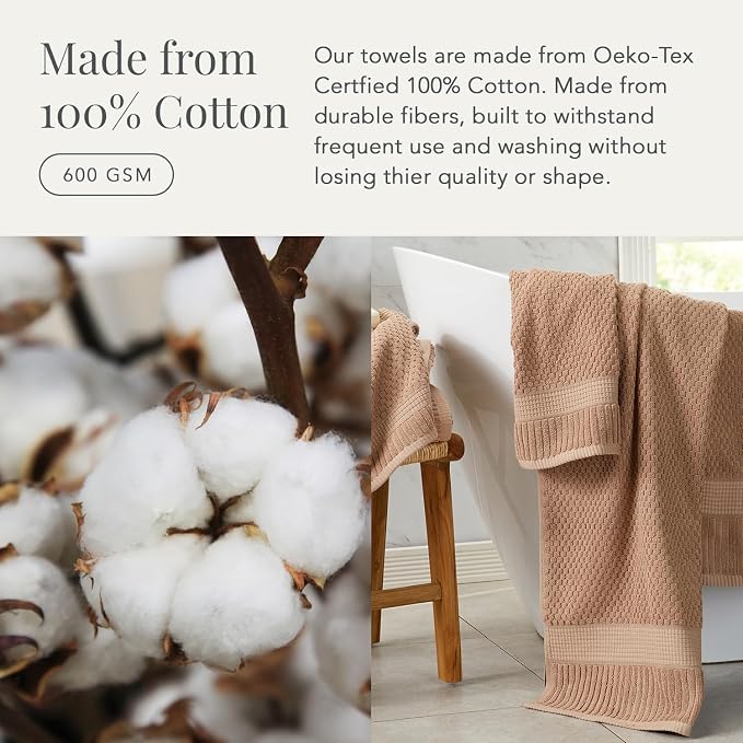 NY Loft 100% Cotton Hand Towel 6 Pack Hand Towel Set | Super Soft & Absorbent - Image 4