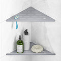 Corner Shower Shelf with Rozar Hole, Rustproof Stainless Steel Corner Shower by HBXS