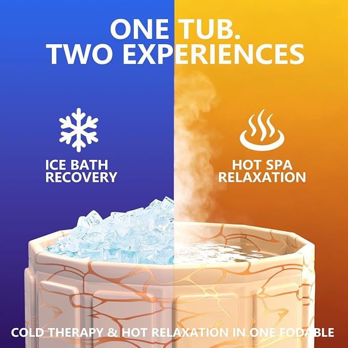 Portable Bath Tub for Adult, Foldable Soaking Bathtub for Hot SPA&Ice Bath - Image 4