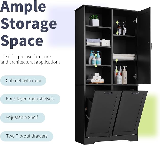 Favfurish 68" Tall Bathroom Storage Cabinet - Image 4