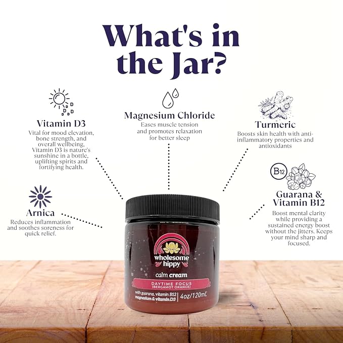 WHOLESOME HIPPY Daytime Focus Calm Cream – Energizing Body Butter - Image 2