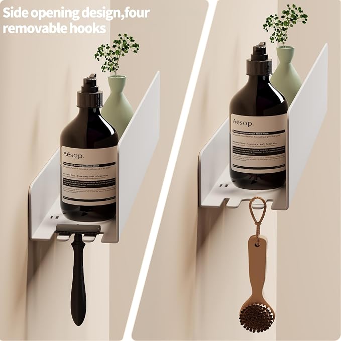 REKITA No Drill Shower Shelf Organizer, 40cm Stainless Steel Bathroom Storage - Image 3