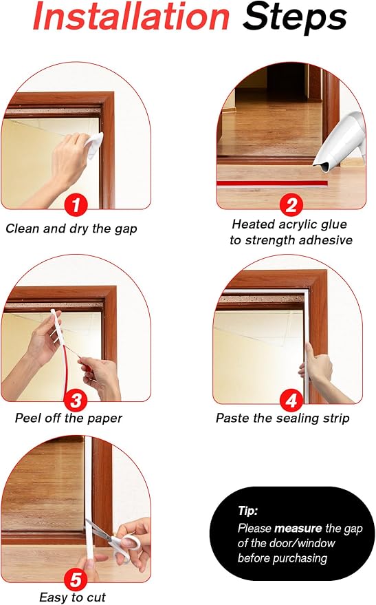 Weather Stripping Silicone Door Seal Strip - Image 4