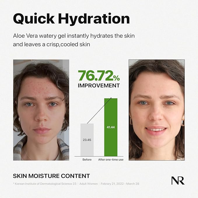 Nature Republic MILD & MOISTURE ALOE VERA WATERY GEL Quick Hydration & fast - Image 5