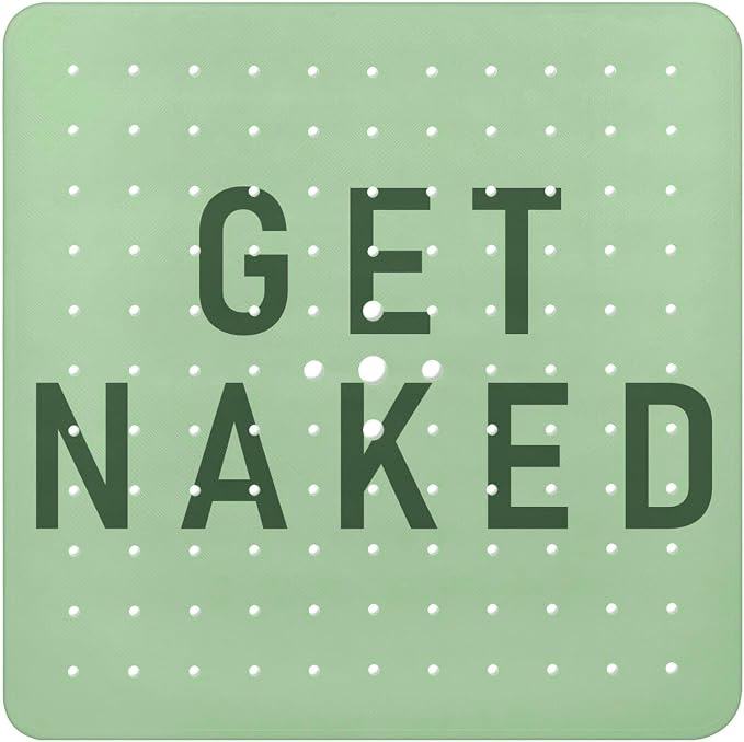 Bathtub Mat Non Slip, Get Naked Square Bath tub Mat Shower Floor Mat by BathtubMat