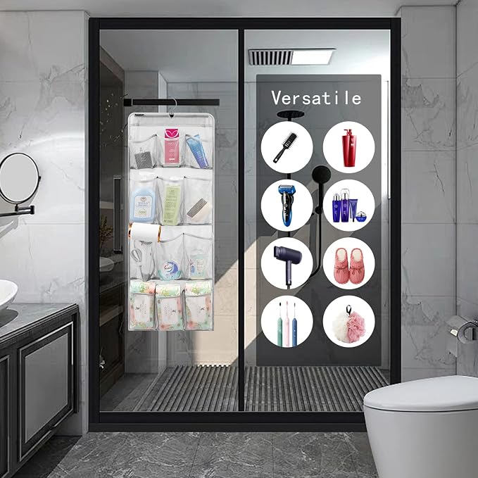 Mesh Shower Organizer Hanging Caddy Quick Dry Bathroom Storage - Image 2