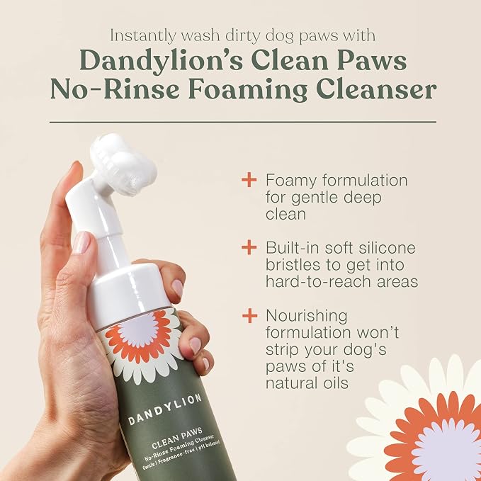 Dandylion Clean Paws | No-Rinse Dog Paw Cleaner & Puppy Paw Washer | Gentle - Image 4