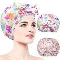 2 PCS Shower Caps, Reusable & Extra Large & Adjustable & Double Layer by WINSTECK