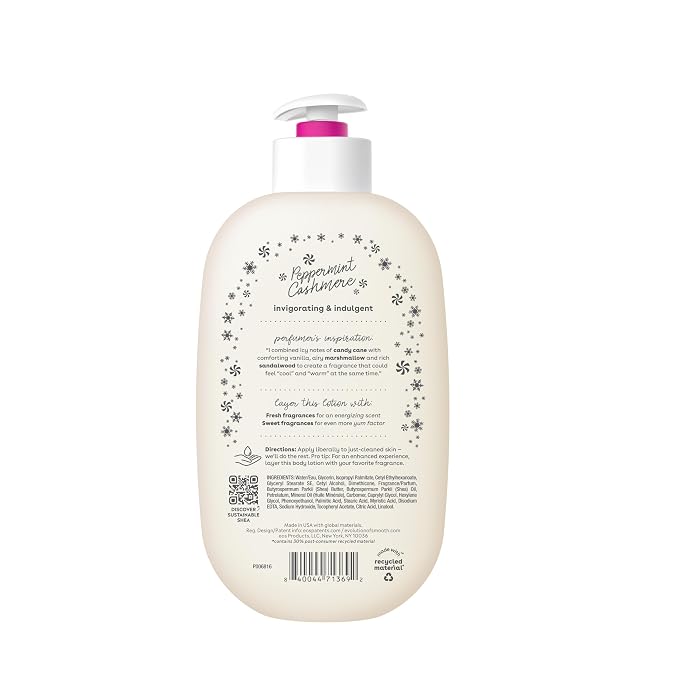 eos Shea Better Holiday Body Lotion, Peppermint Cashmere, Limited Edition Skin - Image 7