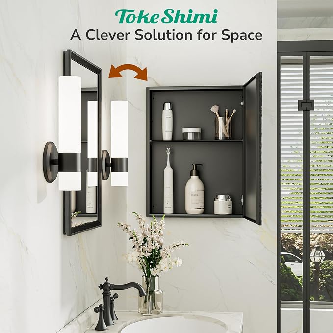 TokeShimi 14 x 18 Recessed Medicine Cabinet, Assembly Required, Stepless - Image 7