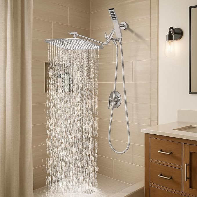 G-Promise All Metal 16 Inch Dual Square Shower Head - Image 7