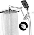 12 Inch Rain Shower Head with Handheld Spray Combo and Extention Arm, High by JcrobforBetterLife
