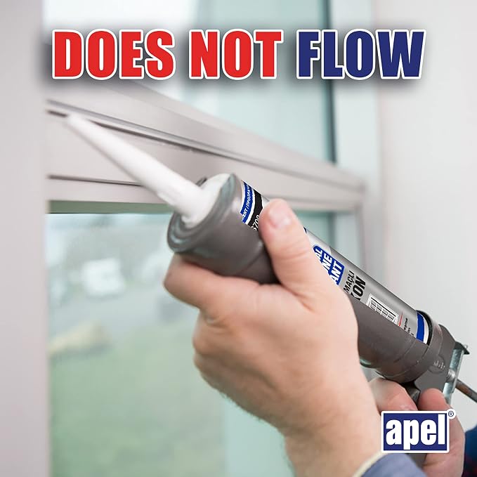 apel All Purpose Clear Silicone Sealant Waterproof, 100% Silicone Caulk - Image 2