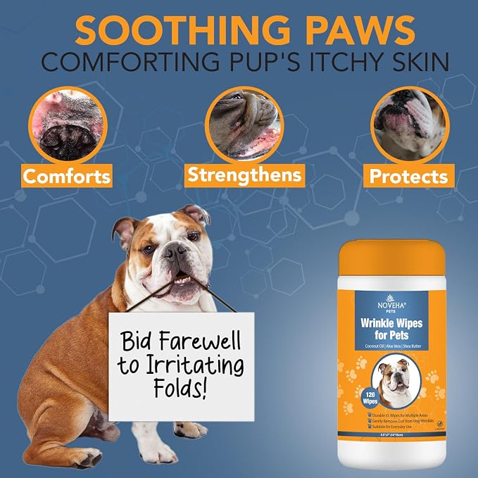 NOVEHA 120PCs - 5”x7” Large Dog Wipes | Wipes - Image 2