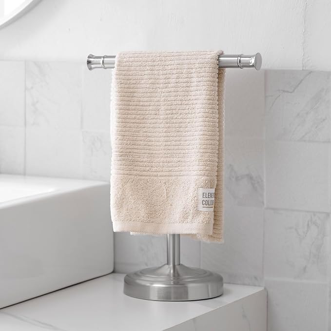 RUMOSE 13 Inch Brushed Nickel Towel Stand Hand Towel Holder Bathroom Kitchen - Image 2