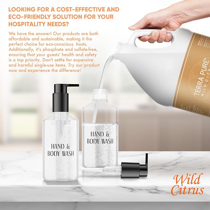 Terra Pure Wild Citrus Gallon Hand & Body Wash – Refill Jug - Image 5
