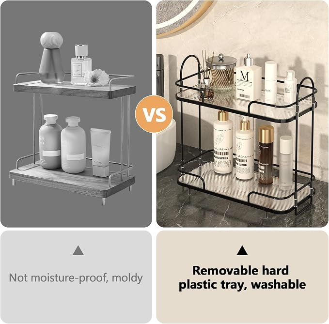 FOLLOWIN 2 Tier Bathroom Counter Organizers and Storage, Make Up Organizers - Image 5