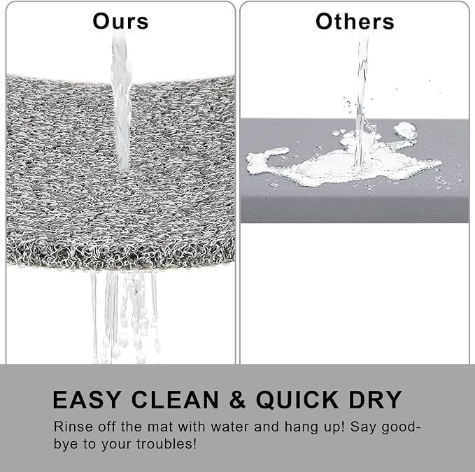 Non Slip Bathtub Mat, Anti Slip Bath Mat 0.6" Extra Thick, Quick Dry Bath Tub - Image 4