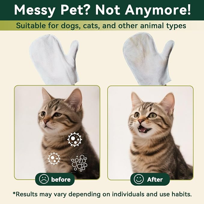 ECO PET Glove Wipes – Dog & Cat Cleaning Gloves Wipe | Bath Wipes - Image 5