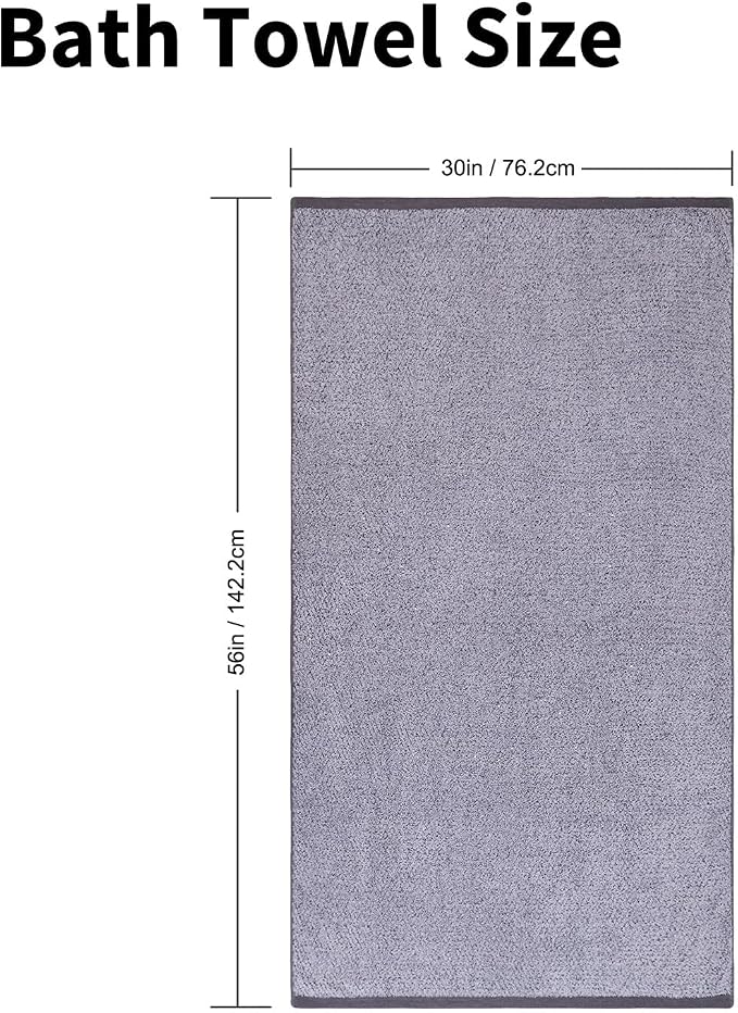 Everplush Diamond Collection Oversized Bath Towel – 1 Pieces, Super Soft & - Image 2