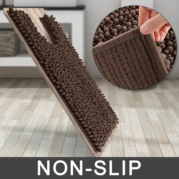 Yimobra Toilet Rug U Shaped Washable 24x24 Inch - Image 4