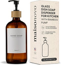 MaisoNovo Glass Hand Soap Dispenser | Dish Soap Dispenser by MaisoNovo-TheArtofSustainableLiving