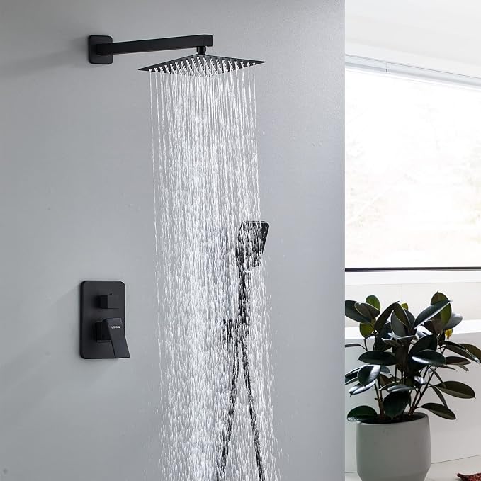 8 Inch Shower System with Tub Spout, Square High Pressure Shower Head, - Image 6