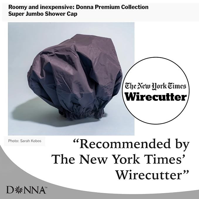 DONNA Super Jumbo Shower Cap – Comfortable Elastic Band, 100% Waterproof Hair - Image 5