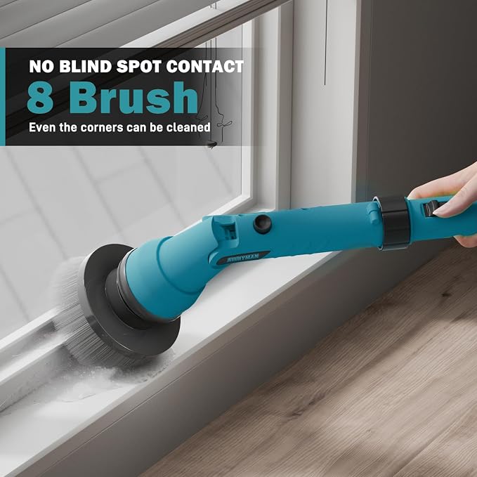Alloyman 1200RPM Electric Spin Scrubber, Floor Cordless Cleaning Brush - Image 6