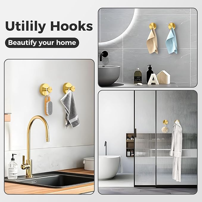 Shower Hooks for Inside Shower, Suction Cup Hooks for Glass Window, Removable - Image 6
