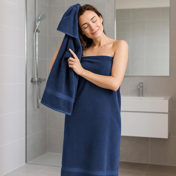 REDKISS Luxury 100% Cotton 8 Piece Bath Towel Sets, 2 Bath Sheets, 2 Hand - Image 3
